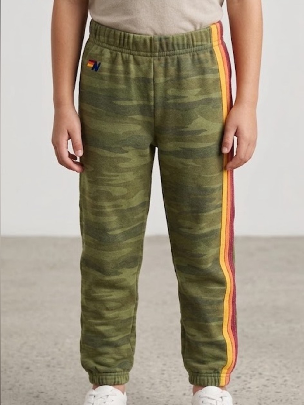 Aviator Nation 5 Stripe Joggers in Camo